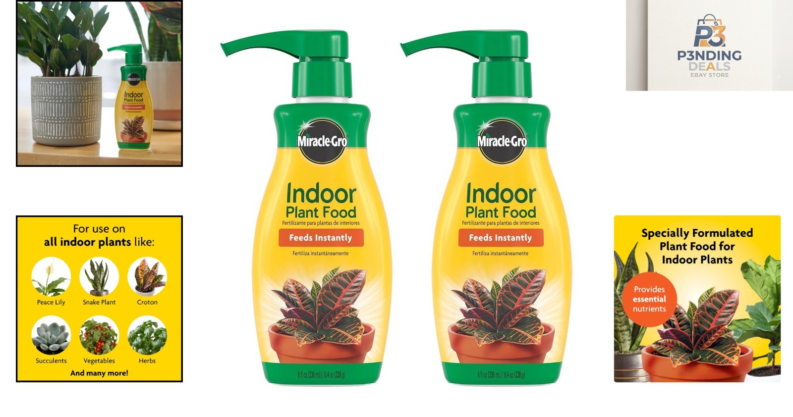 Instant Liquid Plant Food – 2-Pack of 8 oz Bottles for Vibrant Indoor Plants