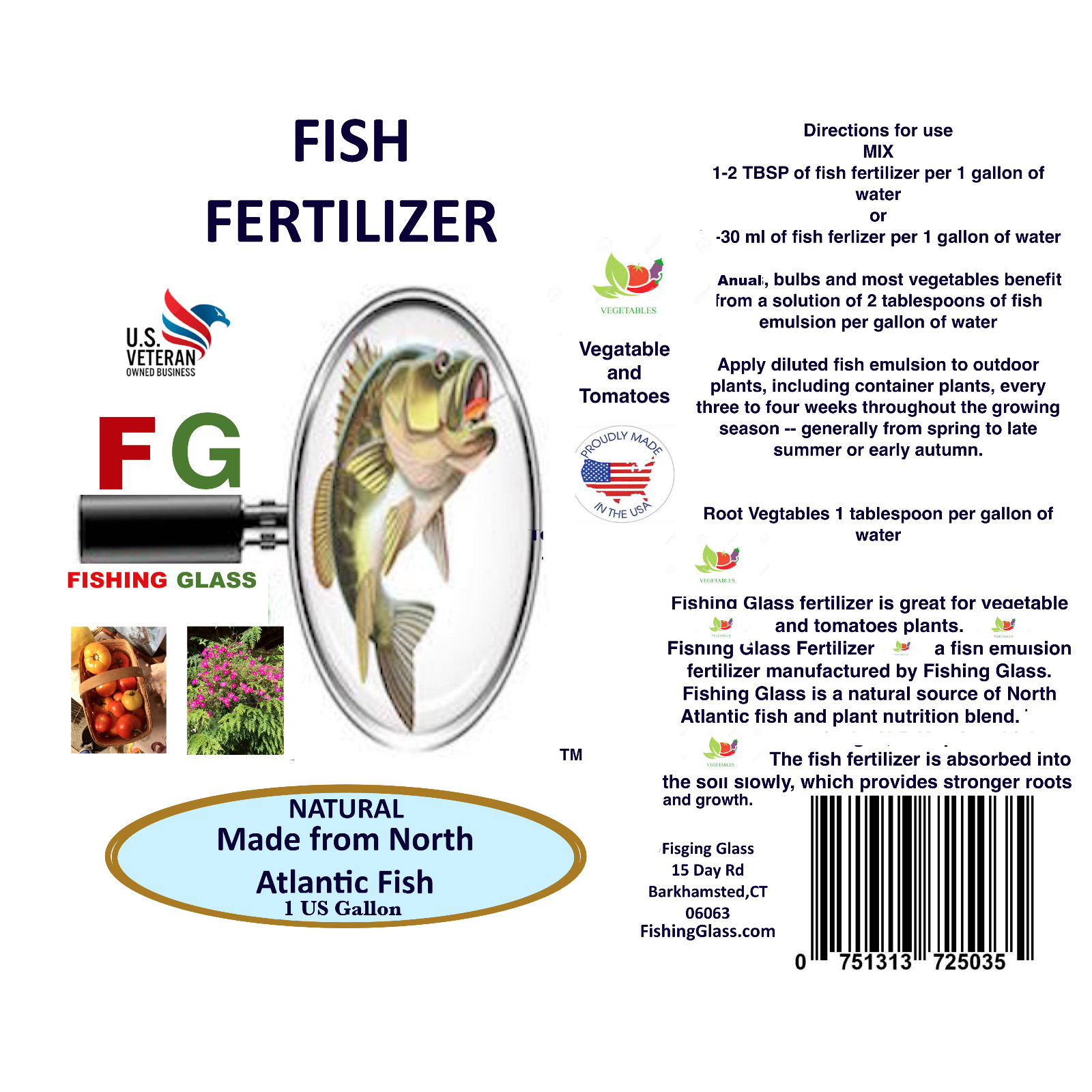 Fishing Glass Organic North Atlantic Fish Fertilizer (1 Gallon)
