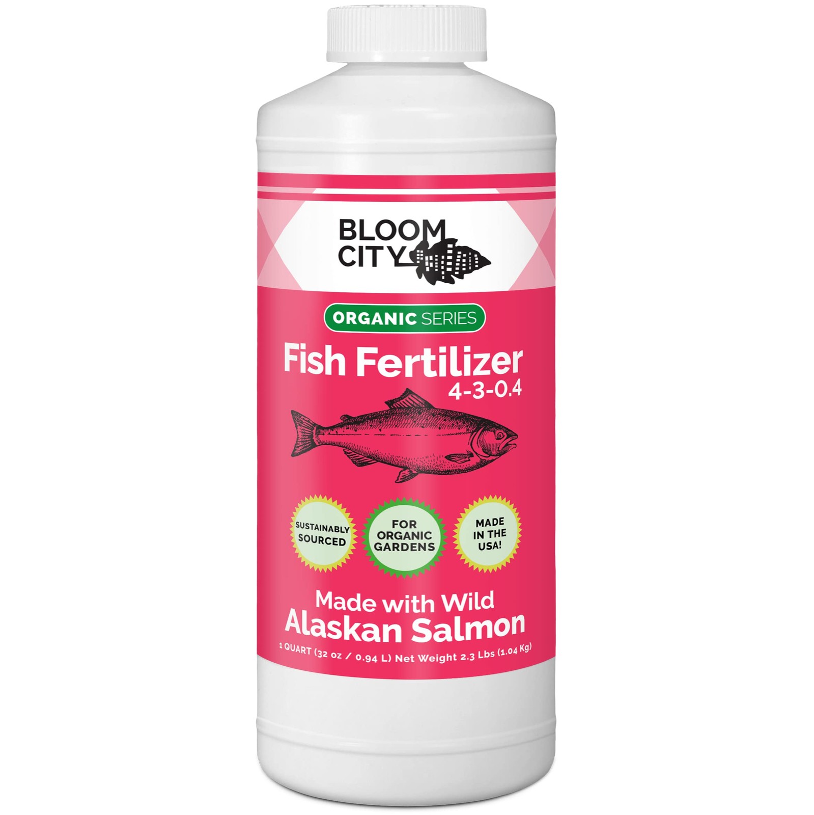 Bloom City 32 oz Salmon Emulsion Fertilizer for Plants Indoor Outdoor Use