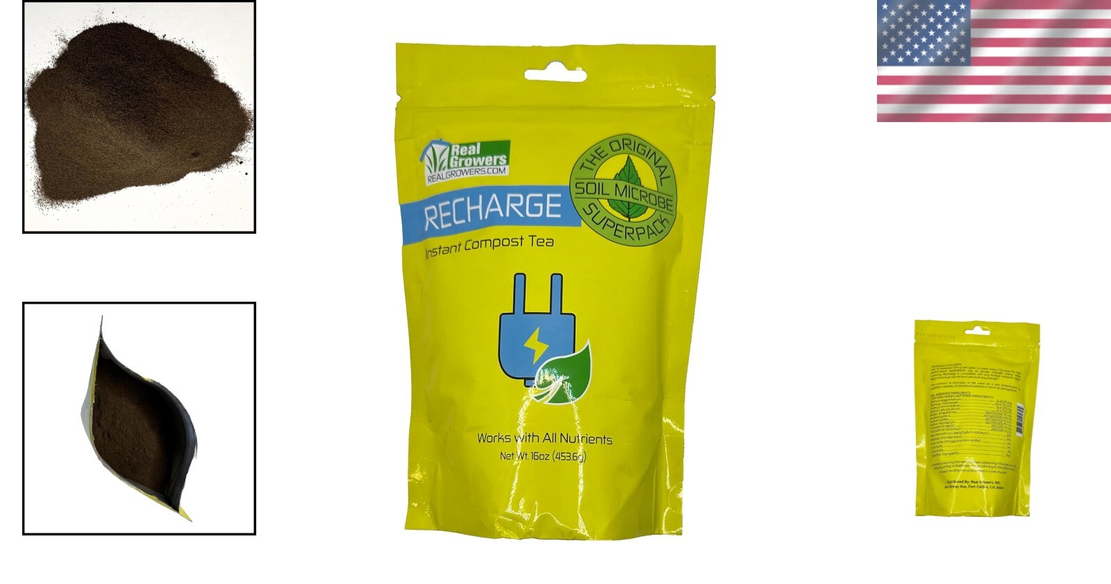 Recharge Mycorrhizae Instant Compost Tea – 16oz Soil Microbes for Vibrant Growth