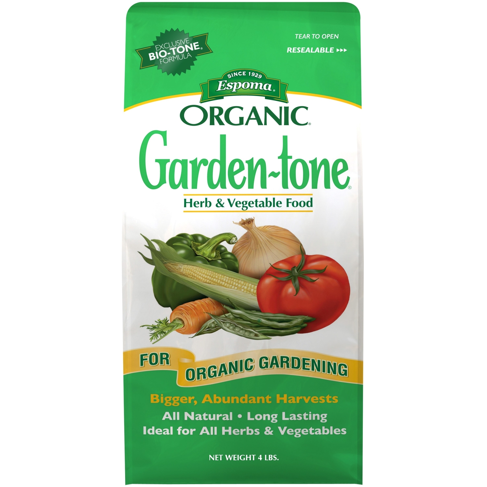 Espoma Organic Garden-tone 3-4-4 Plant Food, 4lbs