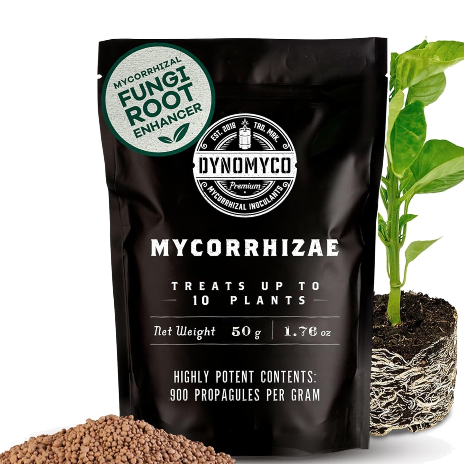 Granular Mycorrhizal Fungi Inoculant, 50g / 1.76oz – Boosts Root Growth, Yiel…
