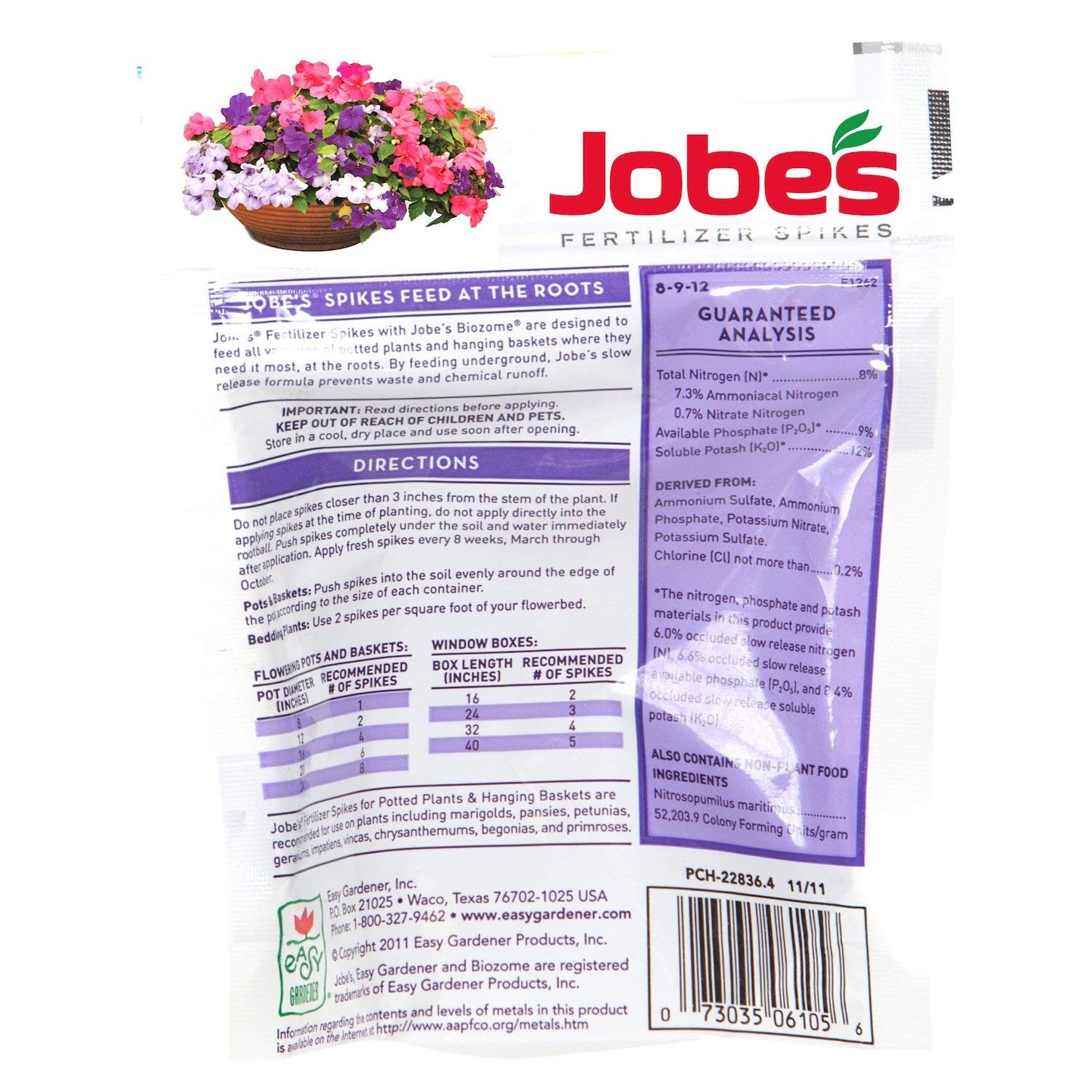 New Best Jobe’s Fertilizer Spikes for Flowering Plants 54 Spikes Free Shipping