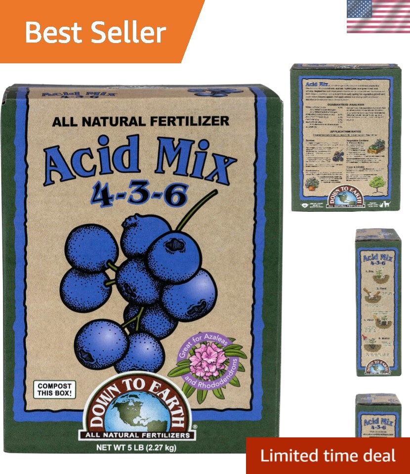 Organic Slow-Release Acid Mix Fertilizer 4-3-6 for Rhododendrons & More