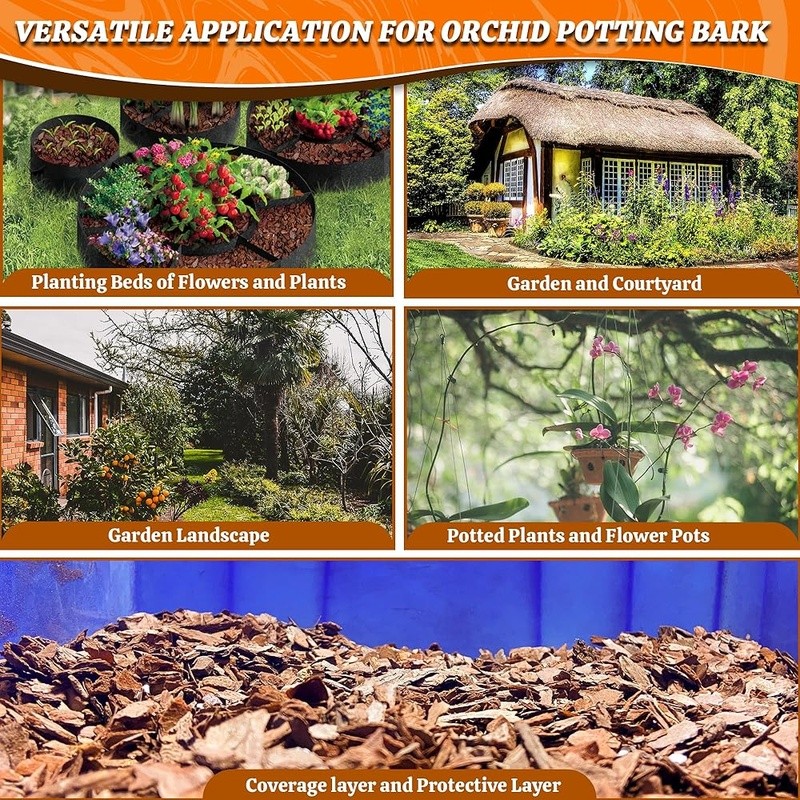 Orchid Bark Root Stability Aeration Drainage pH Neutral Sterilized Indoor Plants
