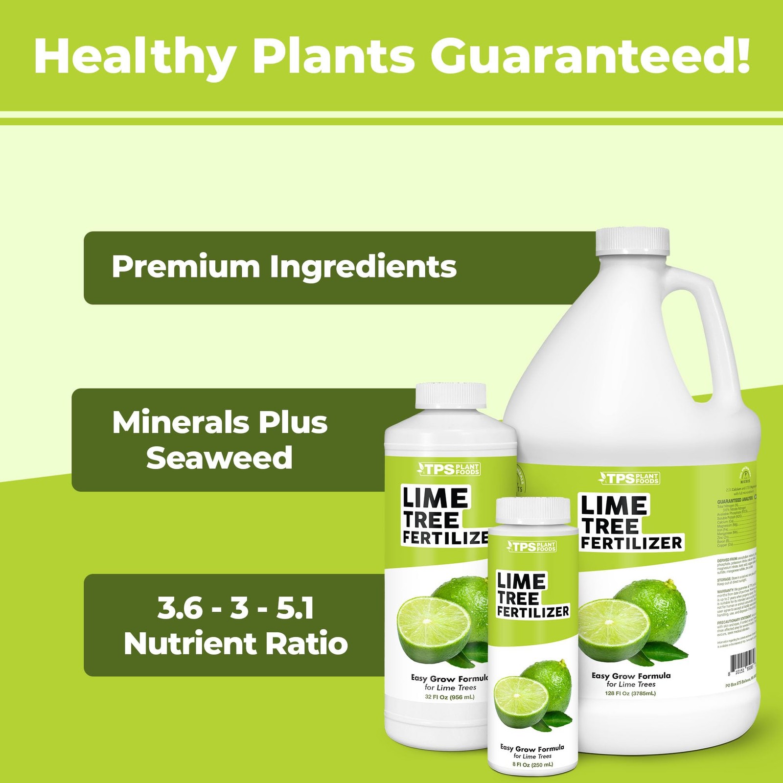 Lime Tree Fertilizer for All Lime and Citrus Trees, Liquid Plant Food 8 oz 250mL