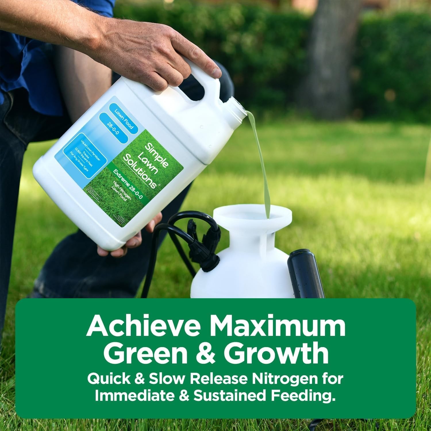 Maximum Green & Growth Fertilizer High Nitrogen 28-0-0 Lawn Food Liquid Ferti…
