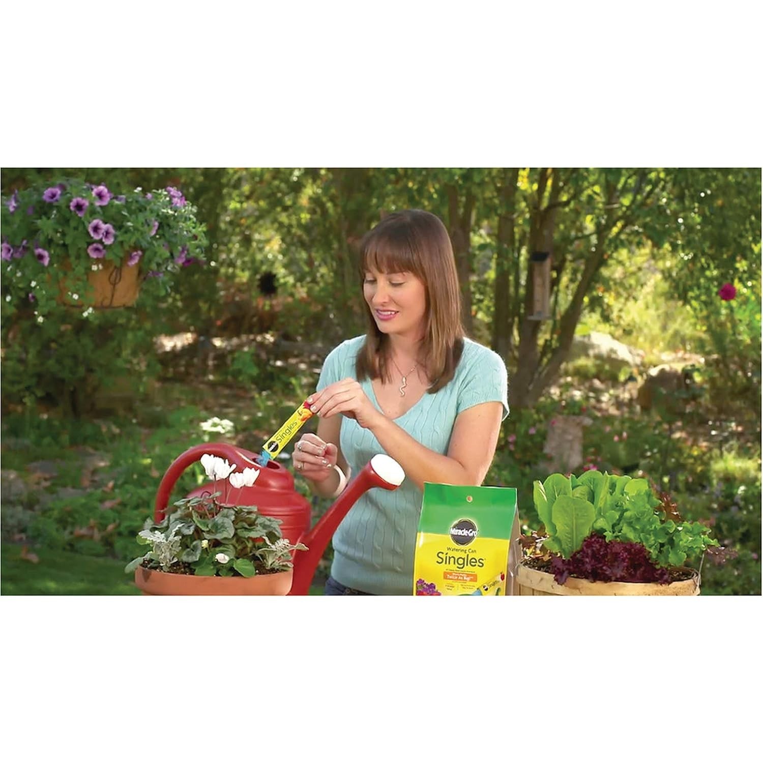 Miracle-Gro Watering Can Singles – 24 Pre-Measured Plant Food Packets 10.24oz