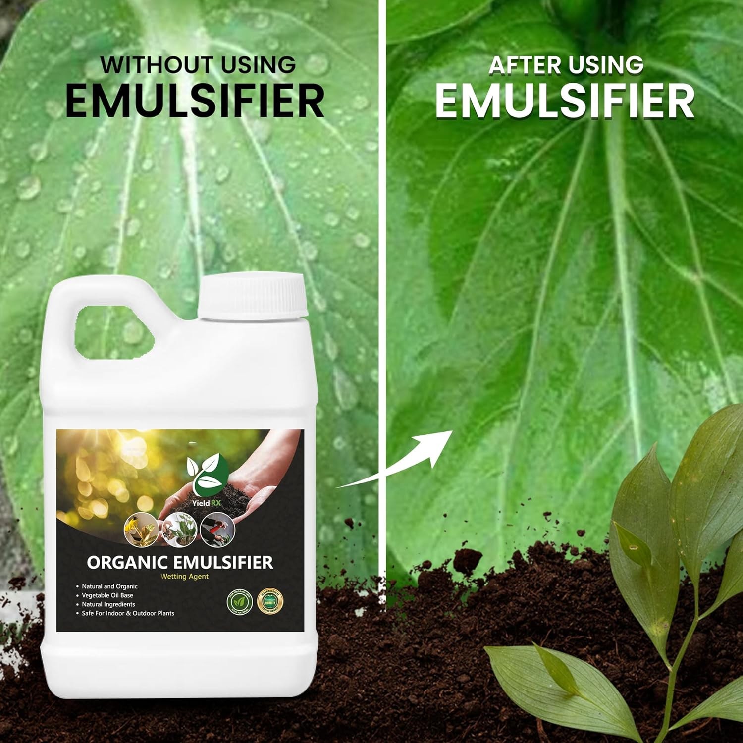 Yield RX Organic Unscented Emulsifier, Wetting Agent, Natural Vegetable Oil Base