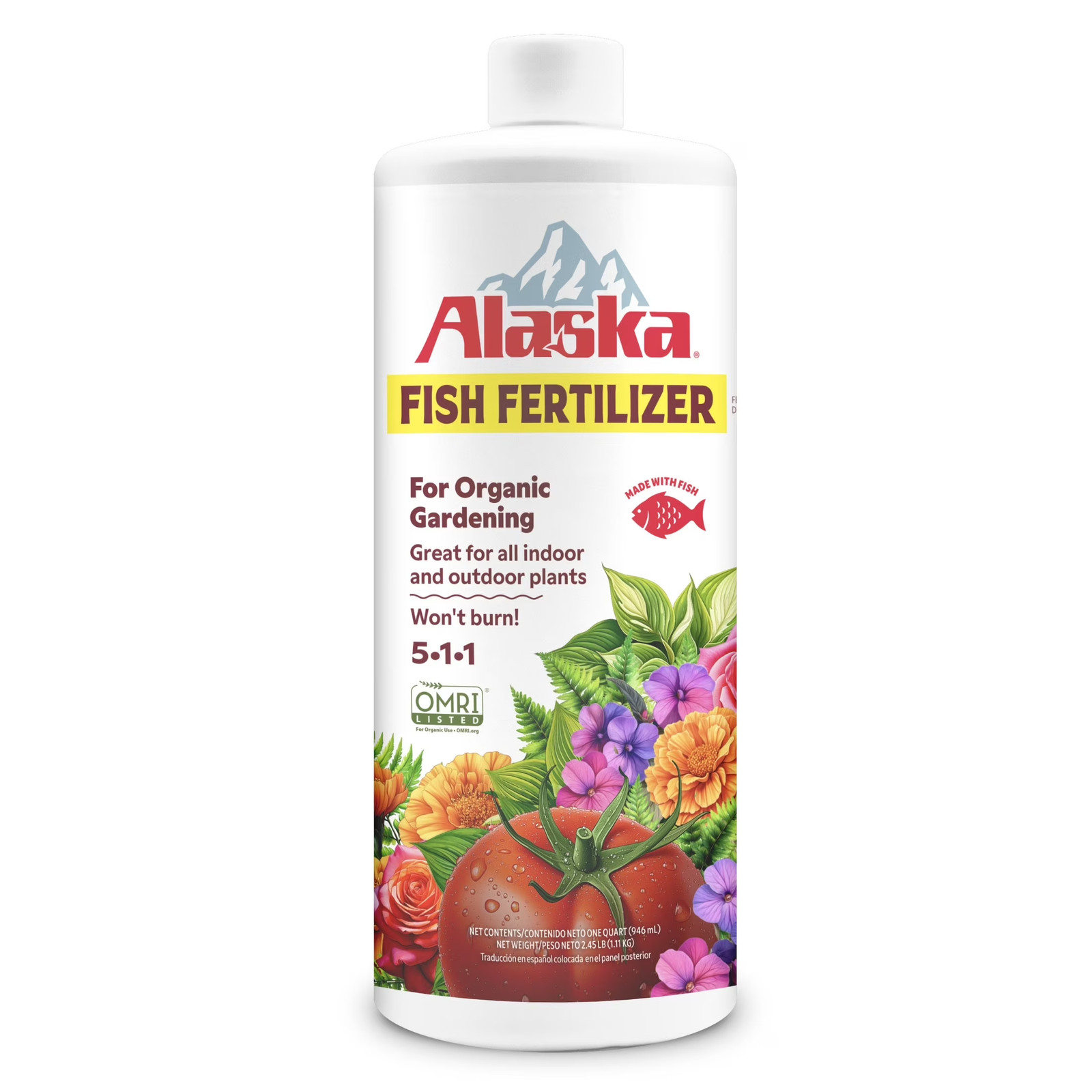 Fish Fertilizer 5-1-1 Plant Food 1Qt