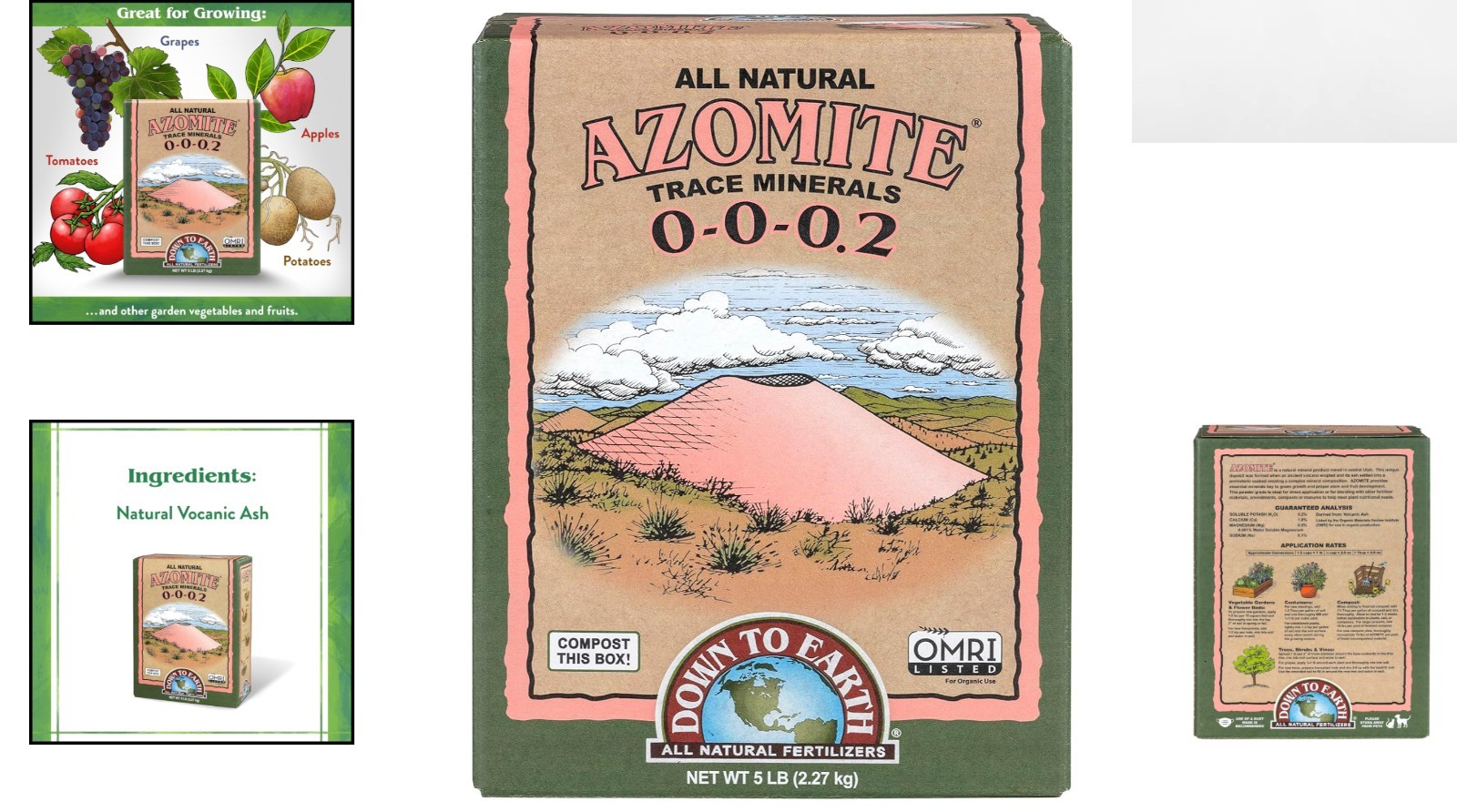 Organic Azomite Powder – Essential Trace Minerals for Thriving Plants, 5 lb