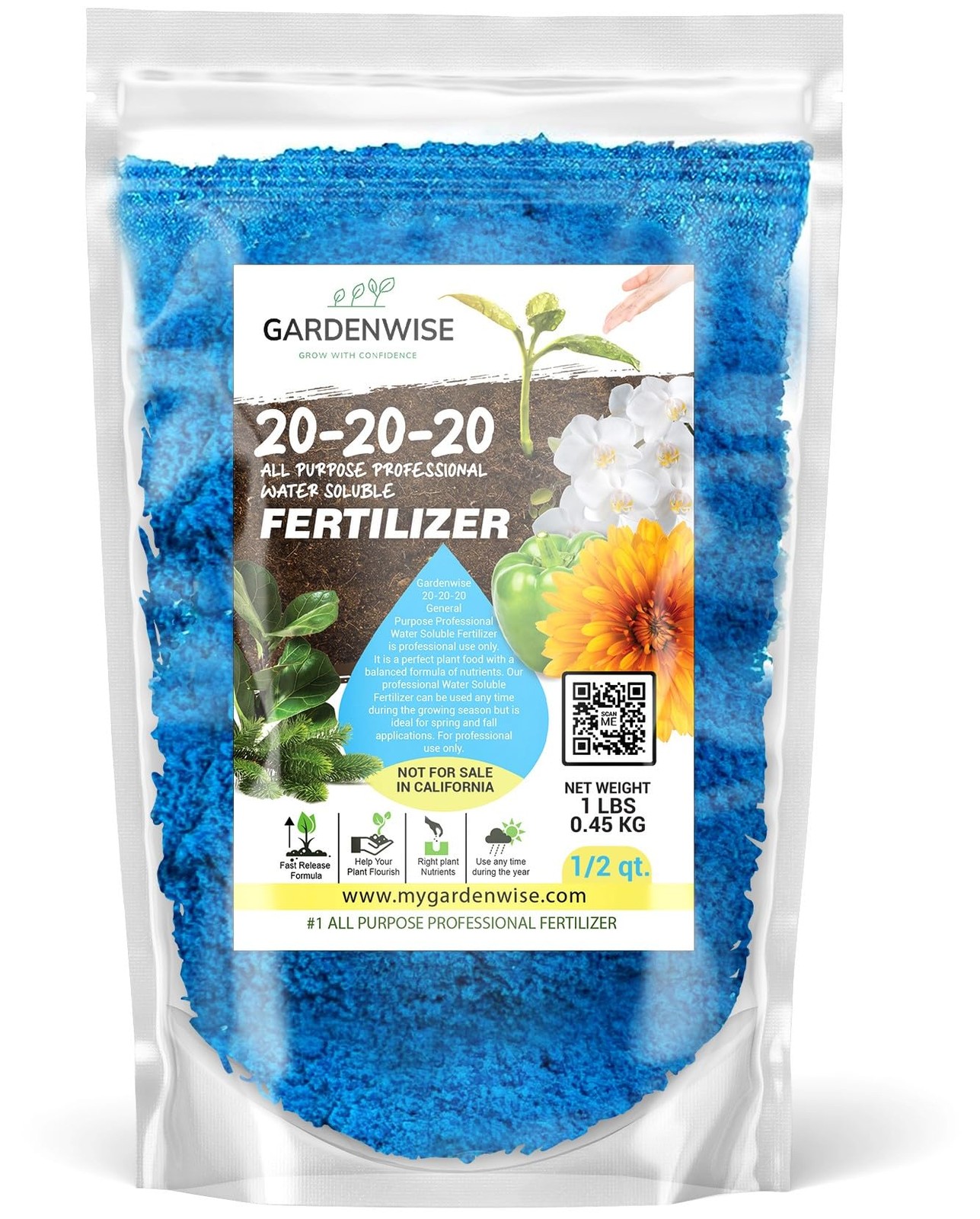 20-20-20 Water-Soluble Fertilizer – Powder for Liquid Plant Food for Indoor …