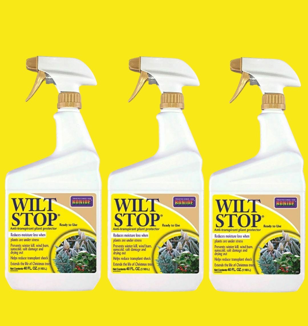 Bonide 099 40 oz Wilt Stop Plant Antitranspirant Moisture Loss Spray – Pack of 3
