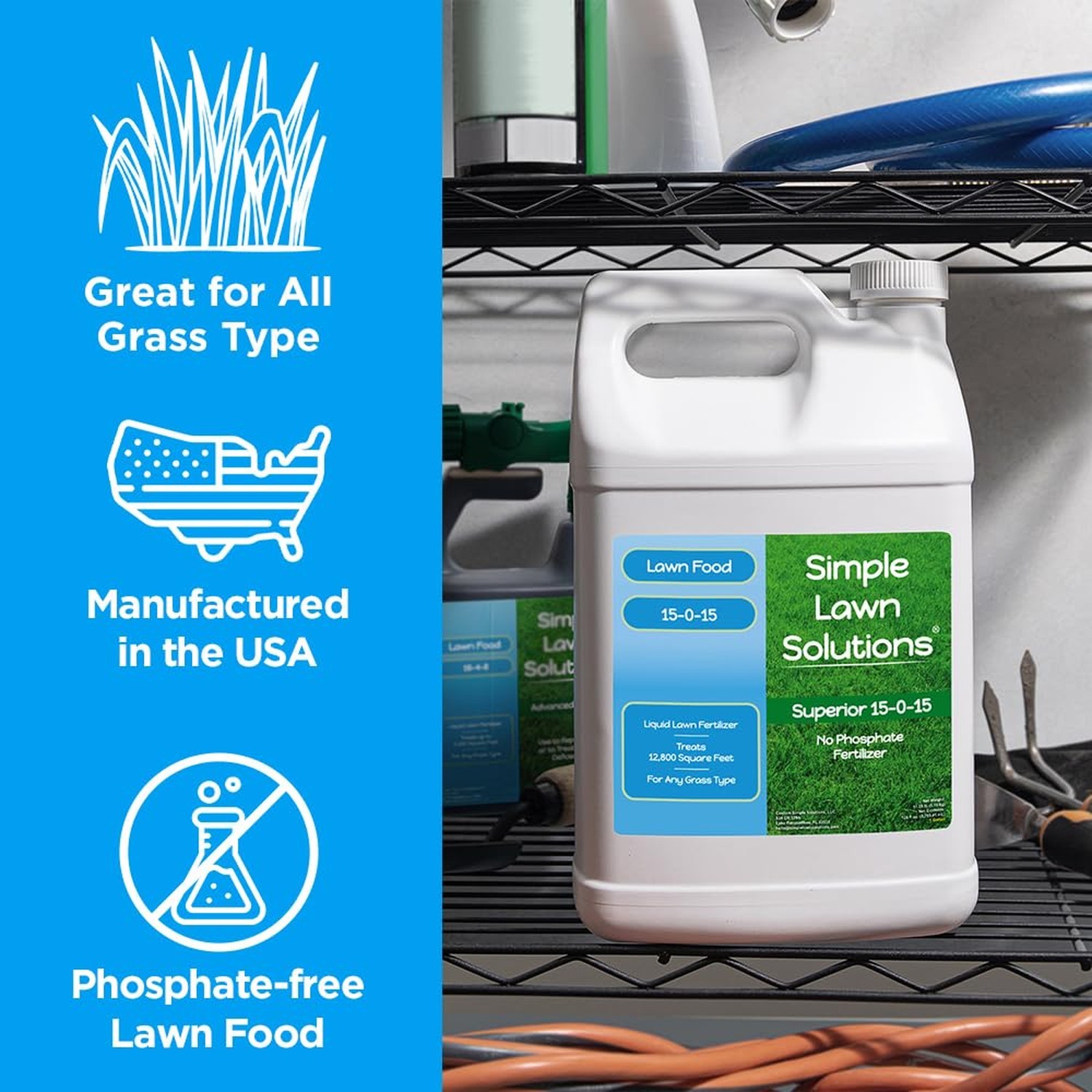 Superior 15-0-15 Liquid Fertilizer Nitrogen & Potash Lawn Food – Concentrated…