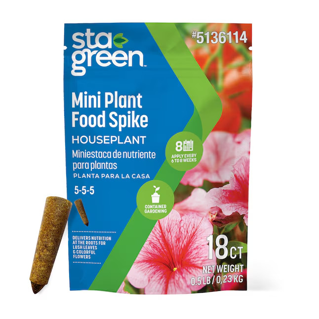 Sta-Green Mini Plant Food Spike Houseplant 18-Count