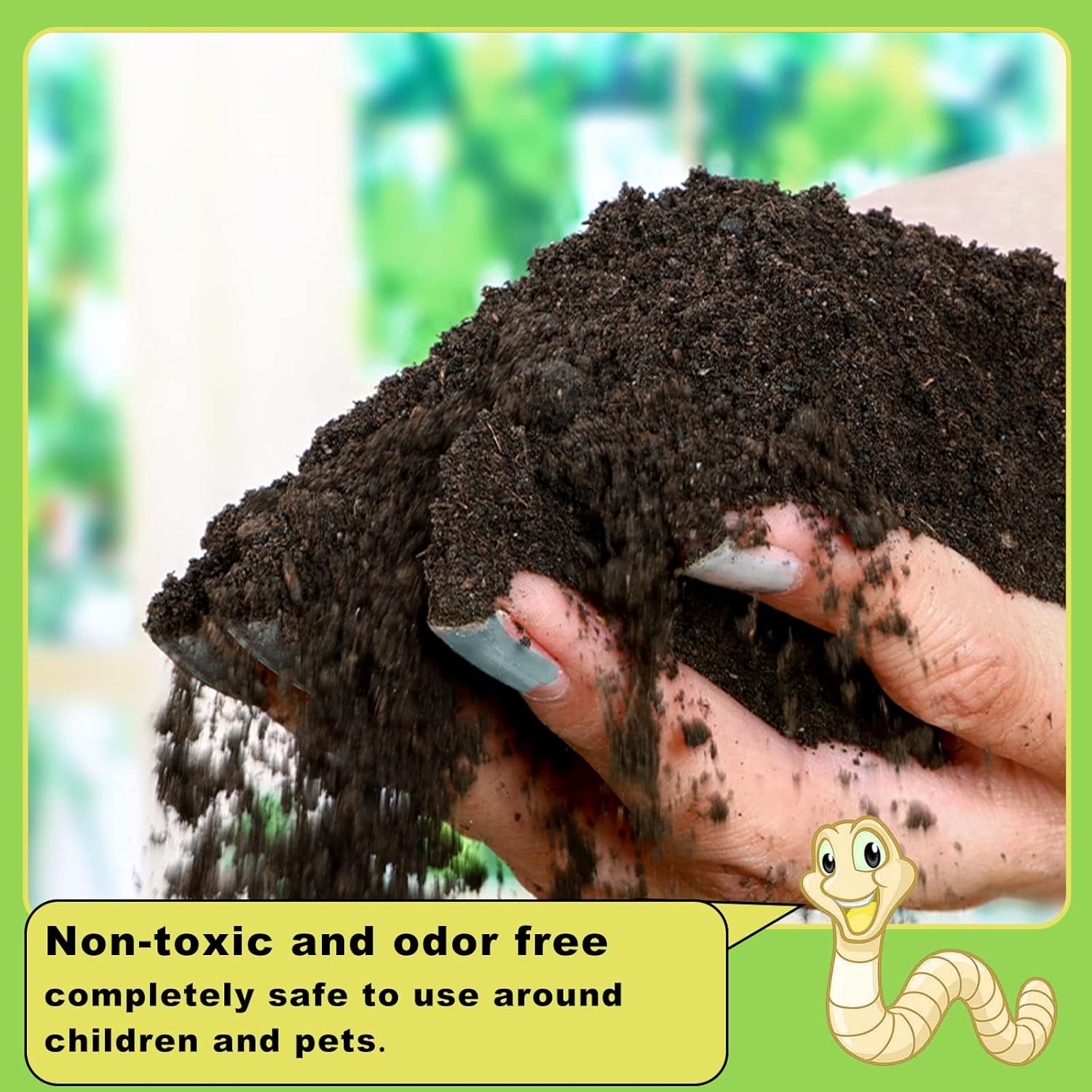 Worm Castings Organic Fertilizer 5.5 LBS by Doter, All Nature Fertilizer for Gar