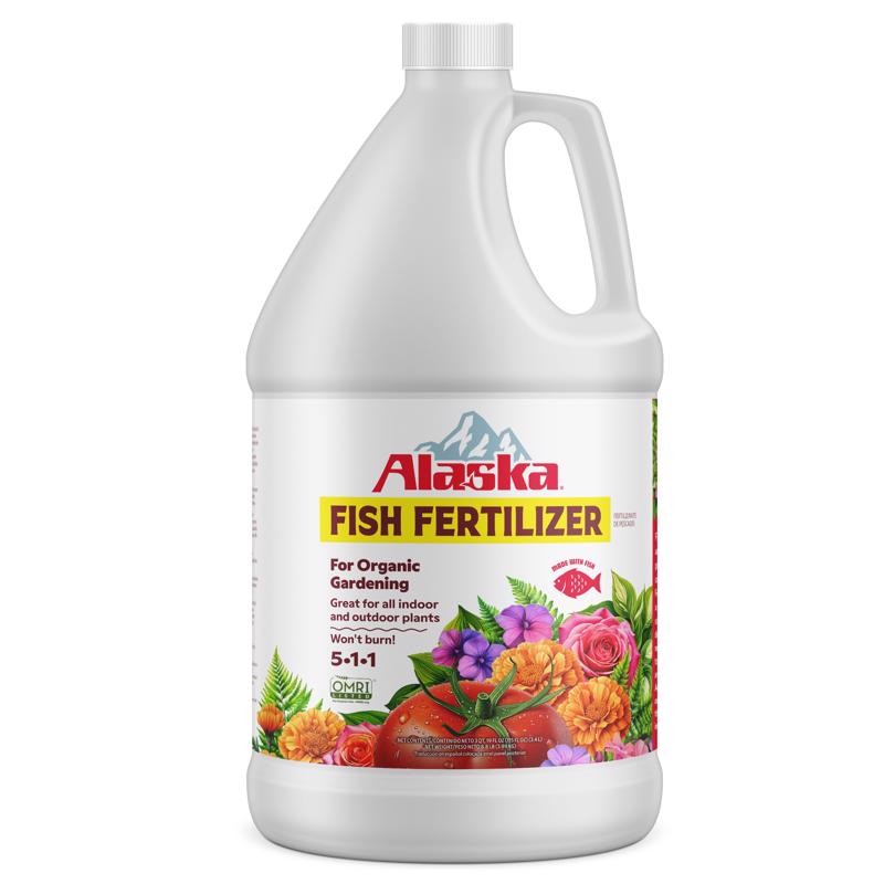 Alaska Fish Emulsion Liquid Organic All Purpose Plant Food 1 gal. (Pack of 4)