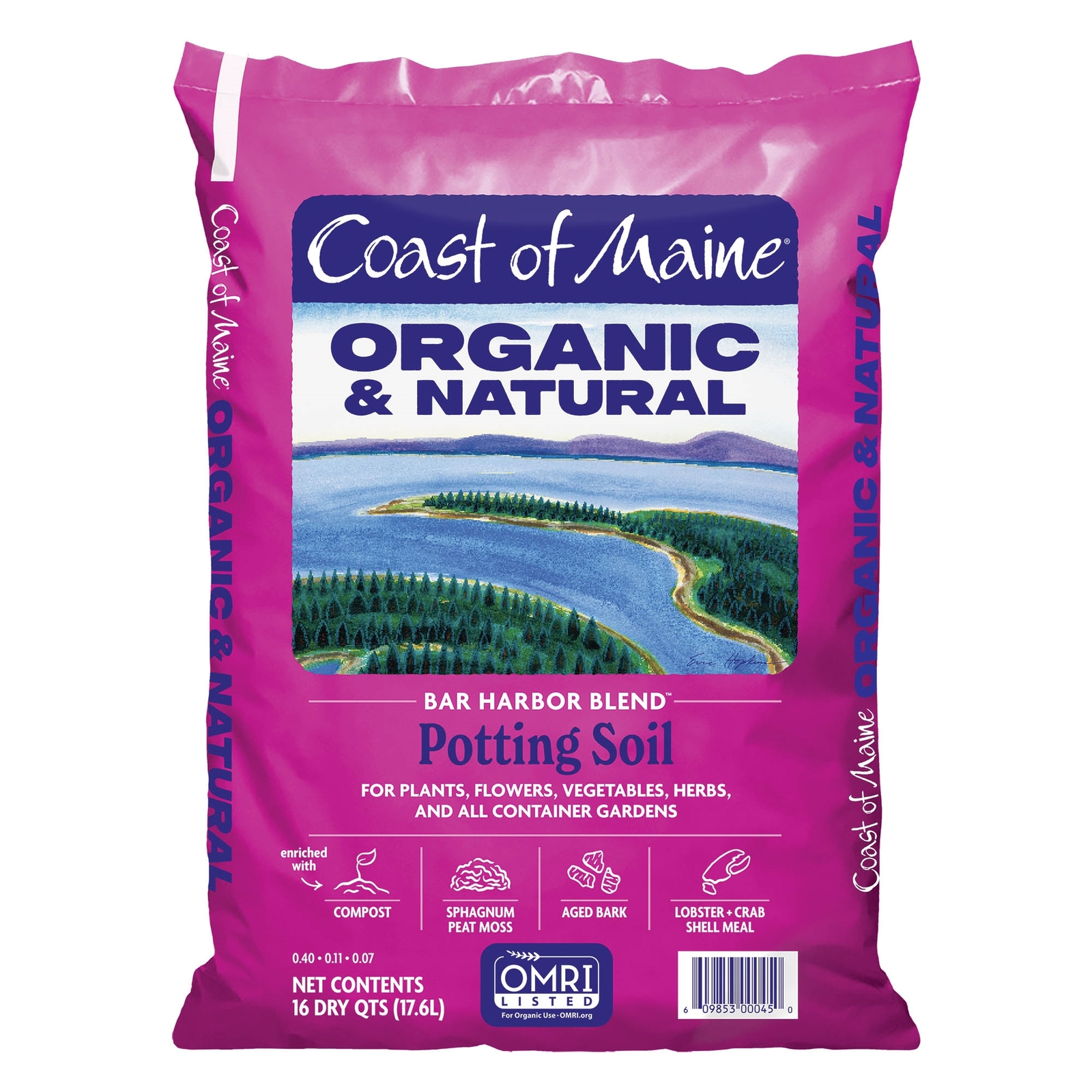 Coast of Maine BH16 Bar Harbor Blend, Potting Soil, 16 qt