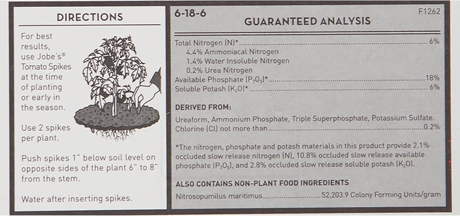 Jobe’s 18 Count Tomato Fertilizer Spikes – Easy Plant Care for Abundant Growth