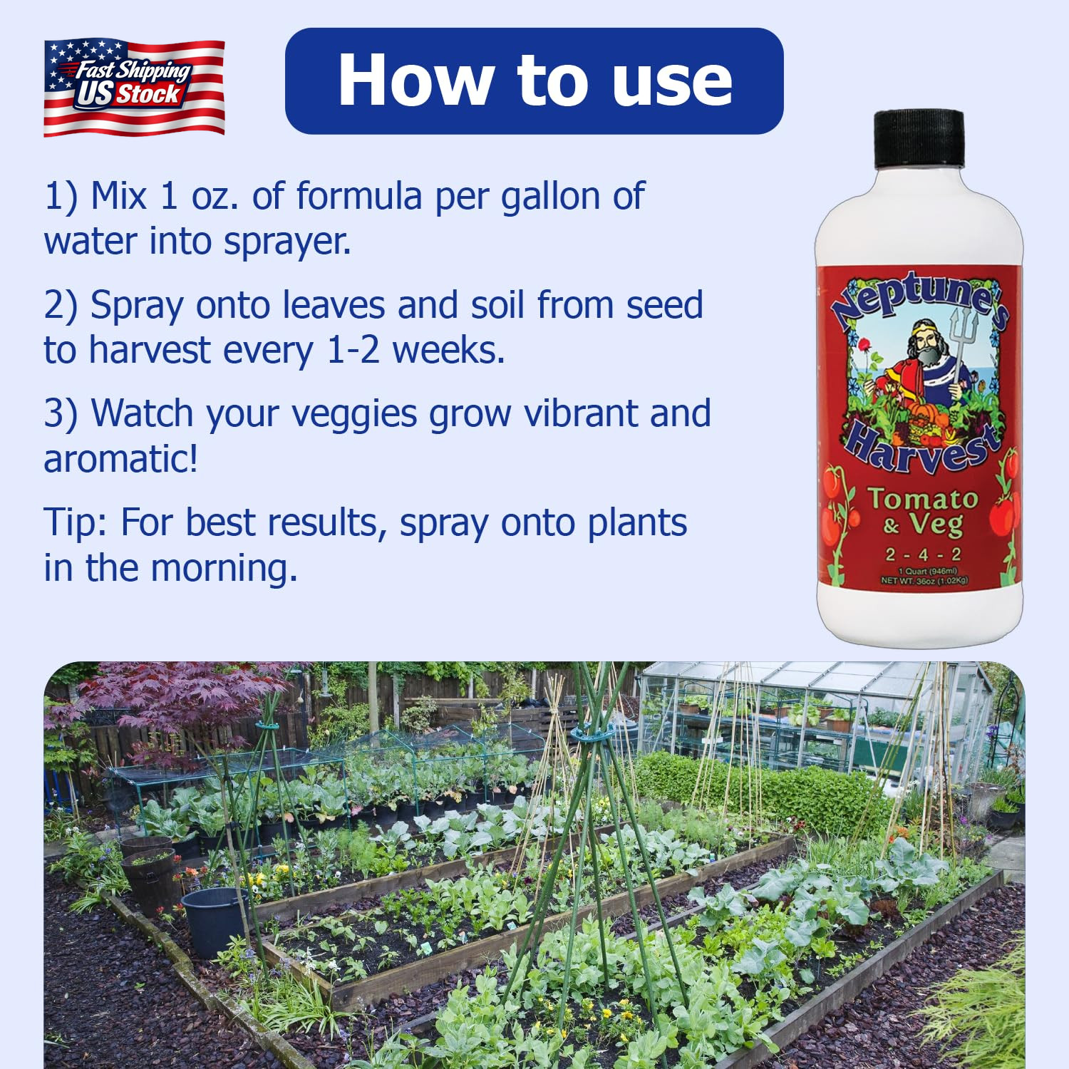 Neptune’S Harvest Organic Tomato & Vegetable Plant Fertilizer (2-4-2) – Liquid P