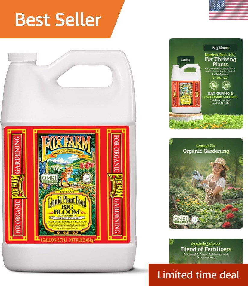 Fox Farm Big Bloom Liquid Plant Food – Organic Bloom Fertilizer for Flowering…