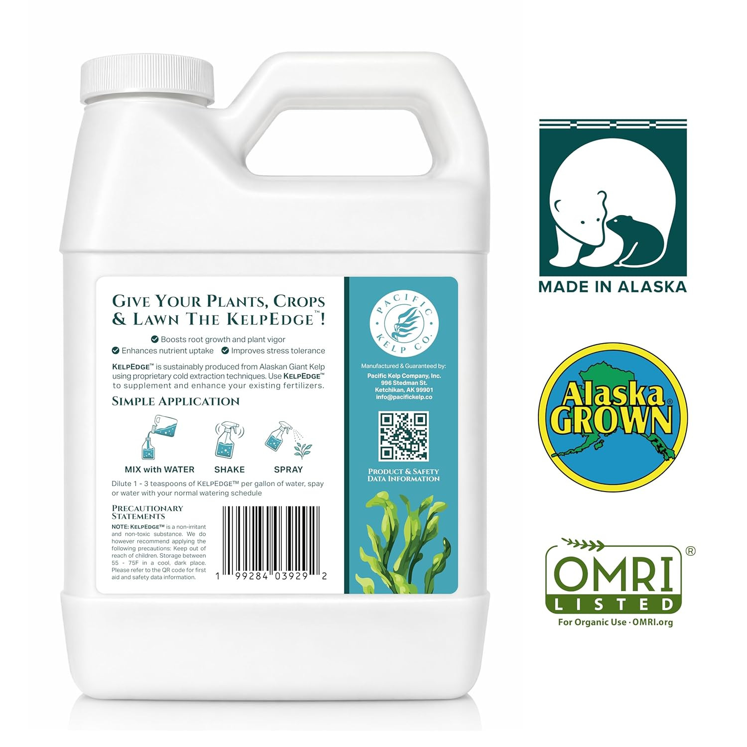 Organic Liquid Kelp Plant Supplement- Seaweed Extract Concentrated Fertilizer Bo