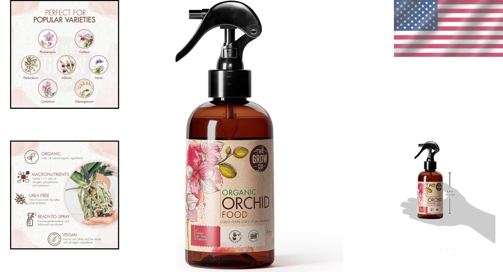Eco-Friendly Ready Spray Orchid Fertilizer – 8 oz Bloom Booster in Liquid Form