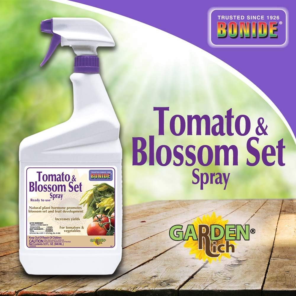 Bonide Tomato & Blossom Spray Set, 32 Oz Ready-To-Use, Increases Harvest of Frui