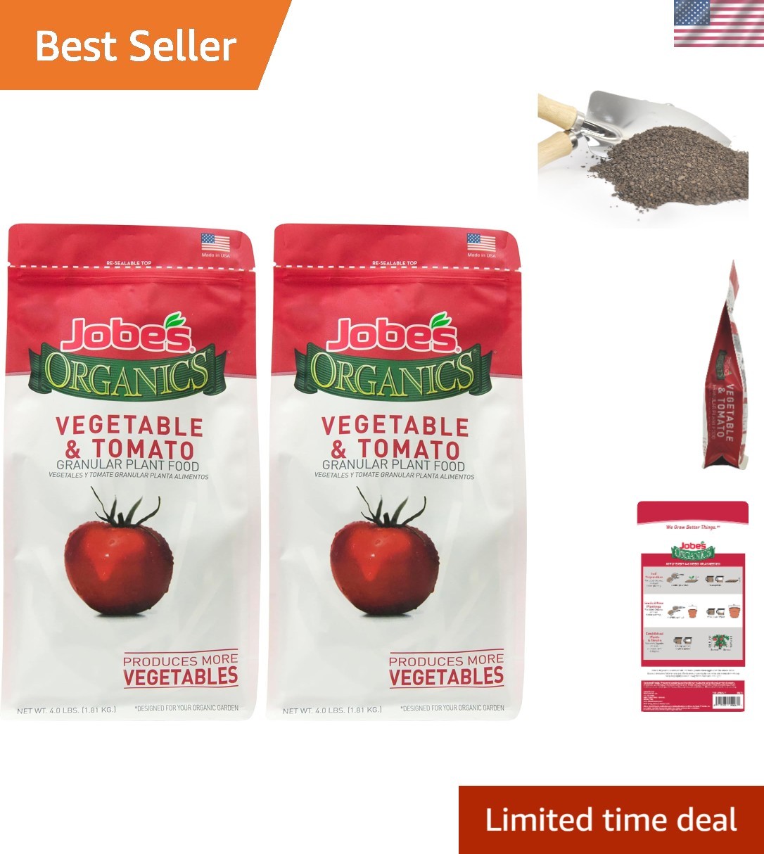Nourish Your Garden: Organic 4 lbs Granular Fertilizer for Vegetables & Tomatoes
