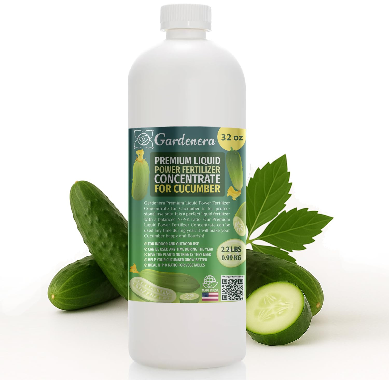 Liquid Power Cucumber Fertilizer – Premium Liquid Plant Food for Cucumbers – Fas