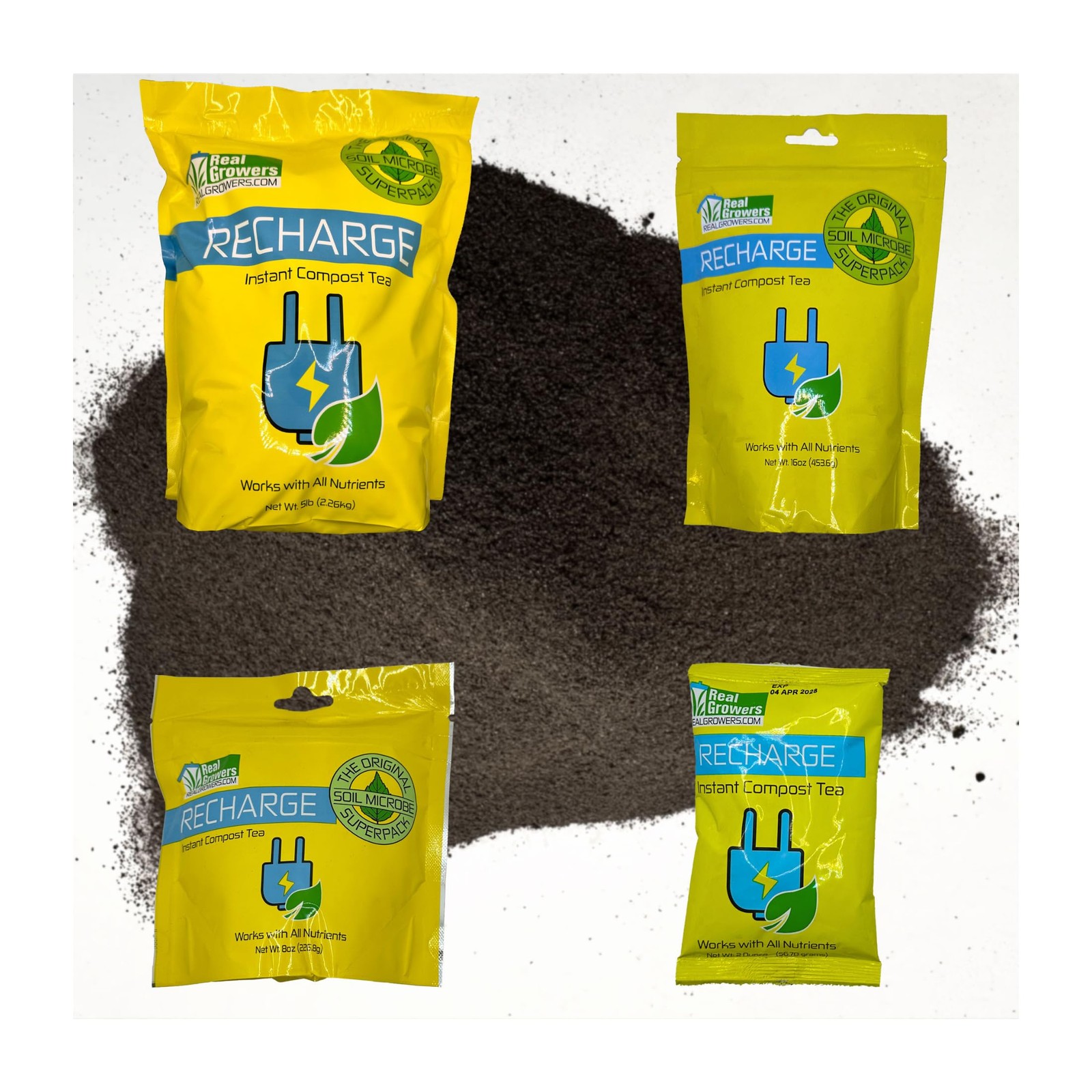 Soil Microbes & Mycorrhizae for Compost Tea & Root Growth – 2 oz Recharge