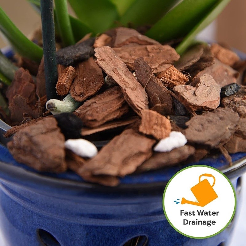 Organic Pine Bark Chips Mulch Indoor Outdoor Orchids Terrariums Moisture Control