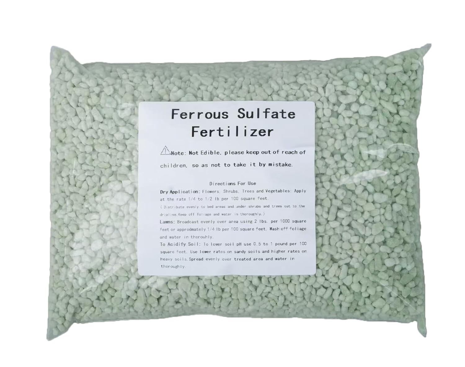 Ferrous Sulfate Heptahydrate 20% Granules 1 lb Fertilizer for Plants Percent