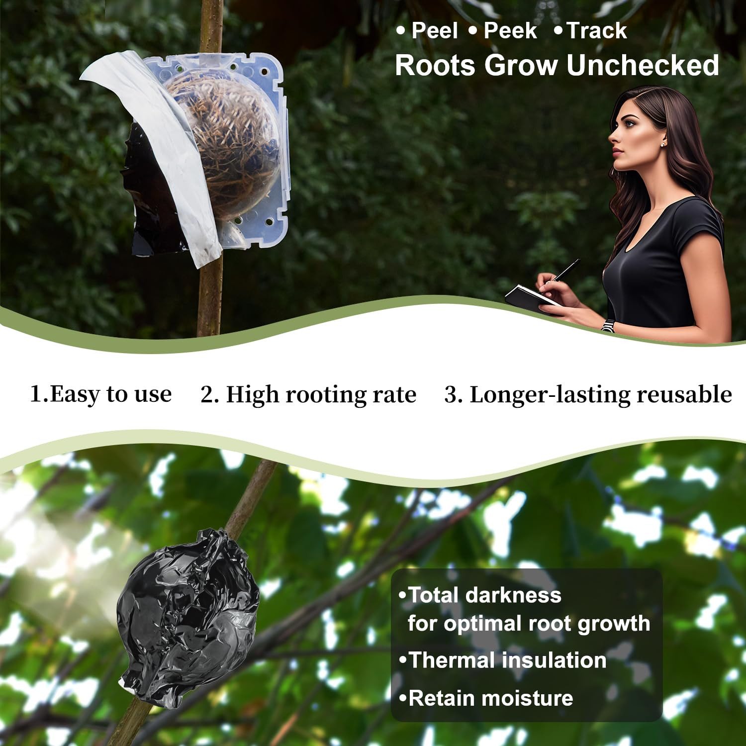 Plant Rooting Balls 8Pc Air Layering Propagation Kit Clear Reusable Grafting