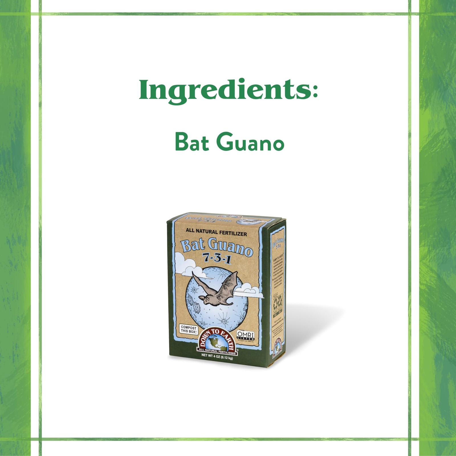 Down To Earth All Natural Fertilizers Organic Bat Guano – High 0.25 lb