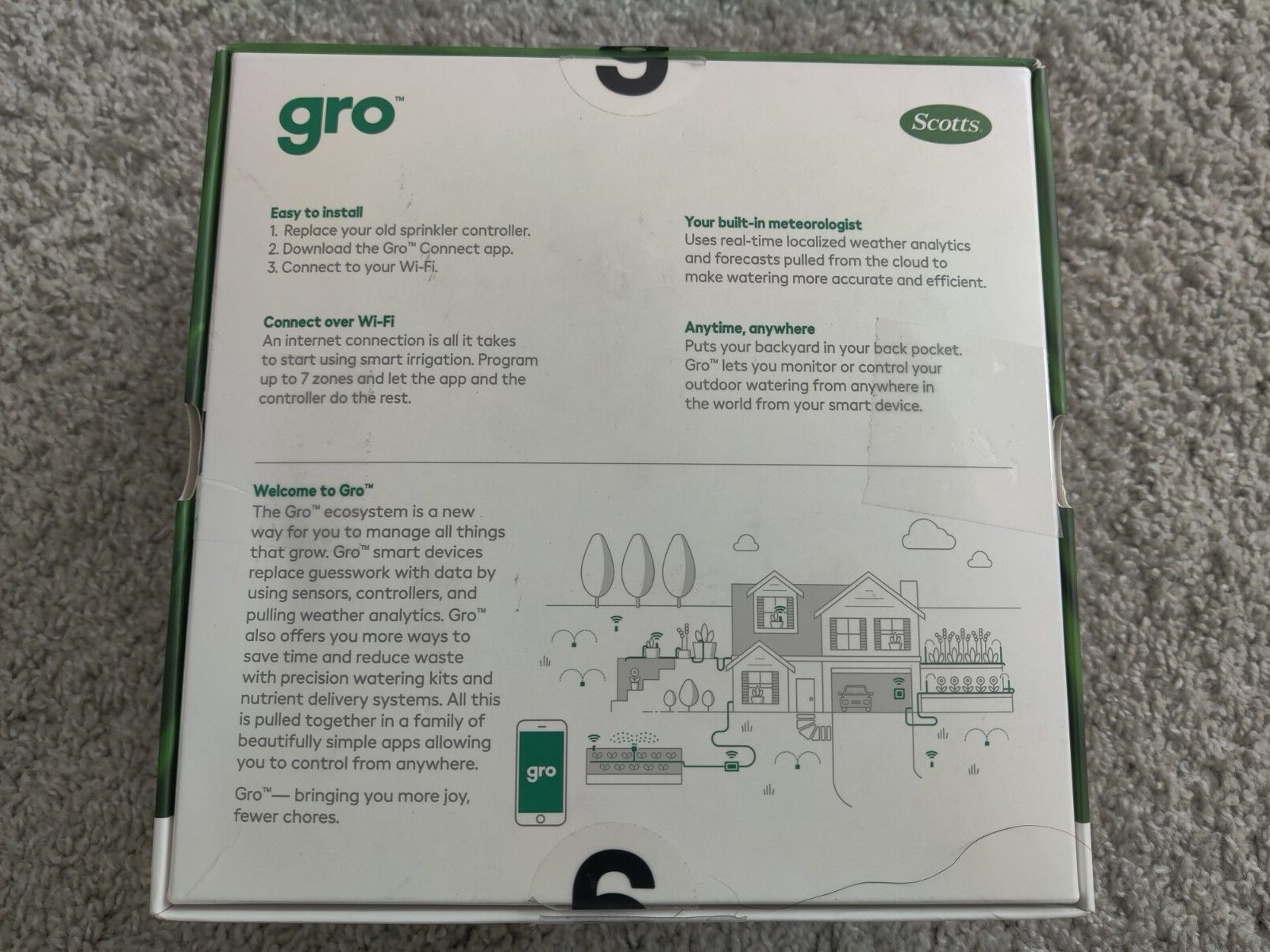 Scotts Gro Controls In-ground Irrigation Smart Sprinkler Wifi Supported