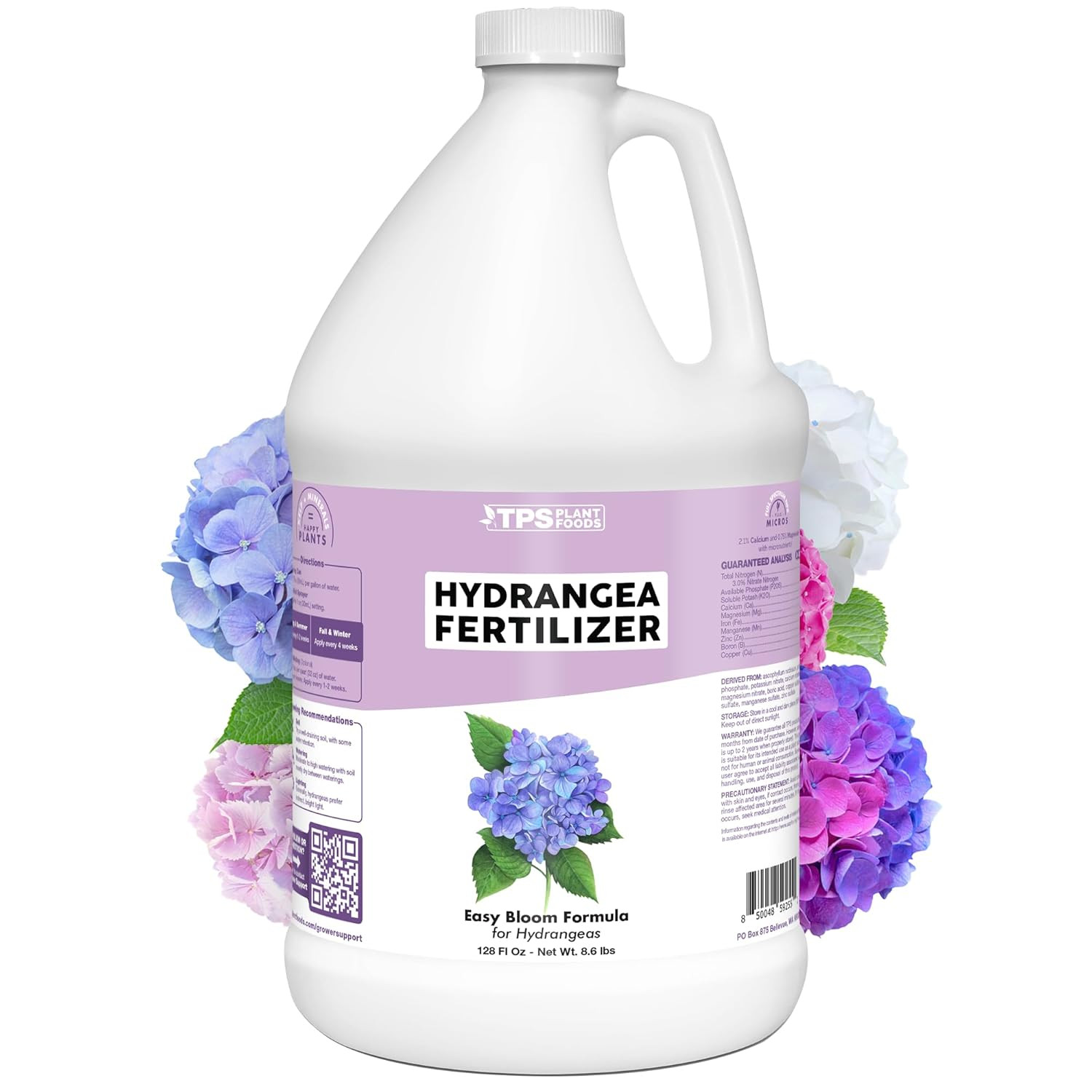 Hydrangea Fertilizer – Liquid Plant Food for Bigger Blooms, Rich Flower Color &