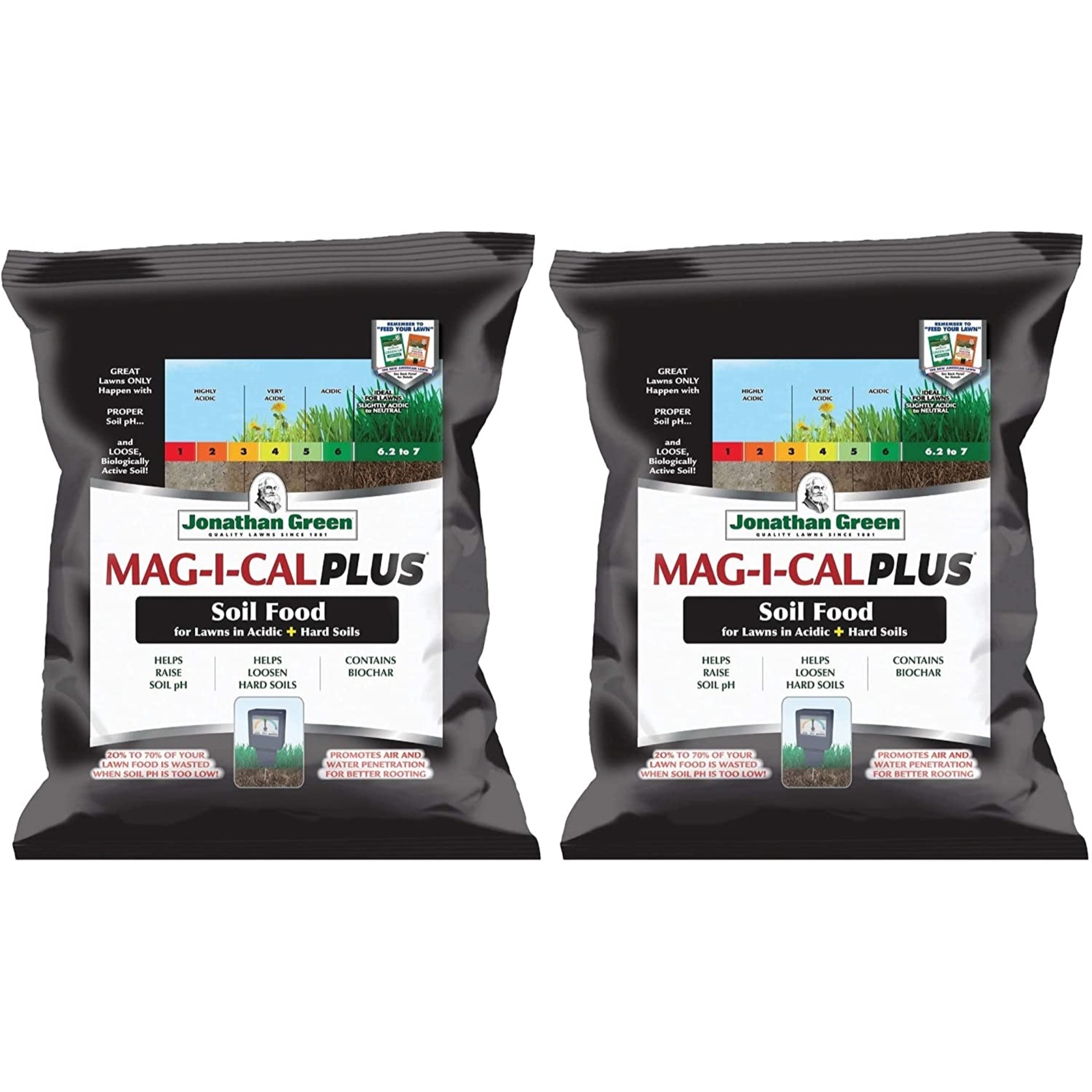 Jonathan Green MAG-I-CAL Plus for Lawns in Acidic + Hard Soils, 18# (2 Pack)