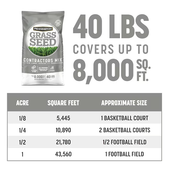 Pennington Contractor’s Mix North 40-lb Mixture/Blend Grass Seed