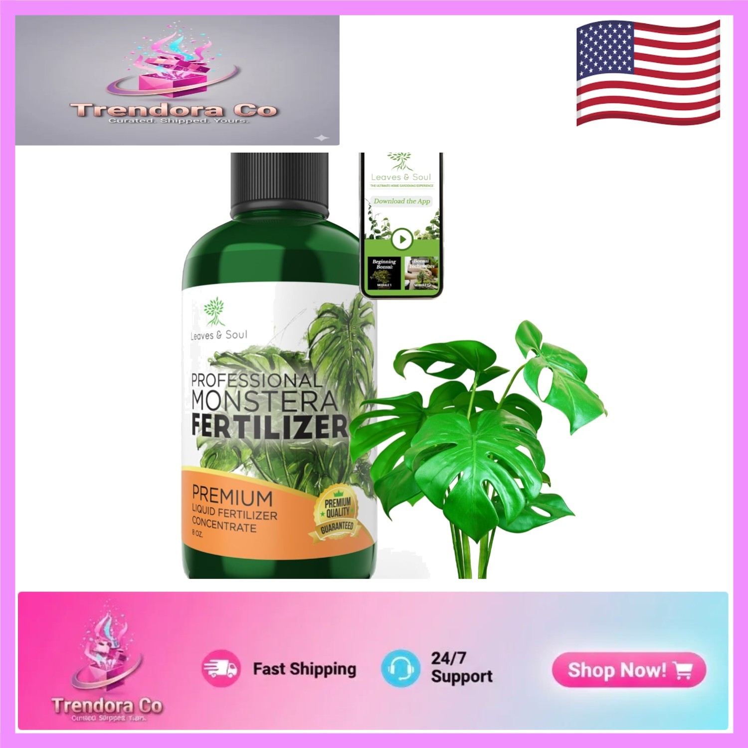 Guaranteed Monstera Plant Fertilizer – 8 Oz of 3-1-2 Nutrients & Growth Vitality
