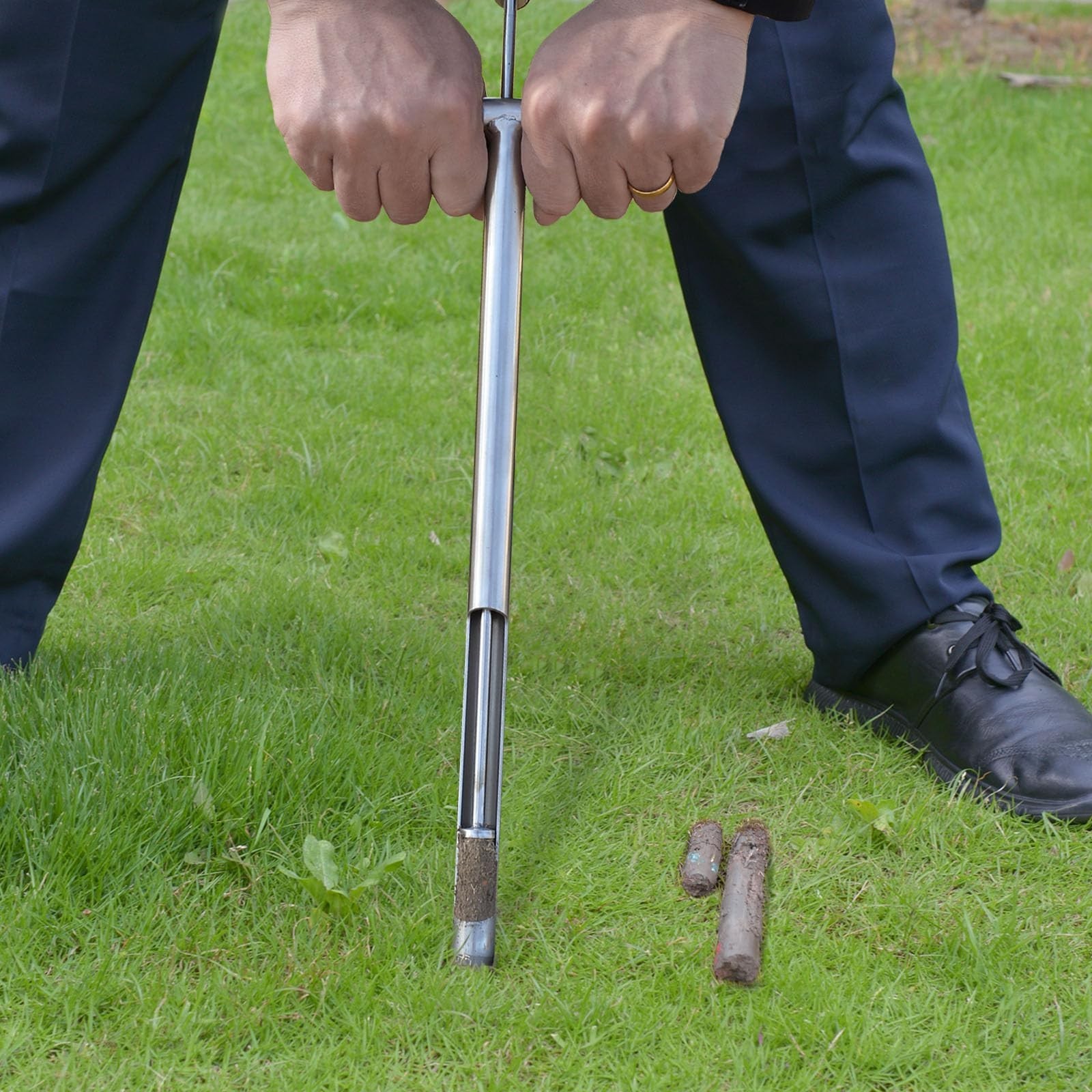 Soil Probe 16 Inch with 2 Bags, Soil Sample Probe with Ejector for Lawn House…