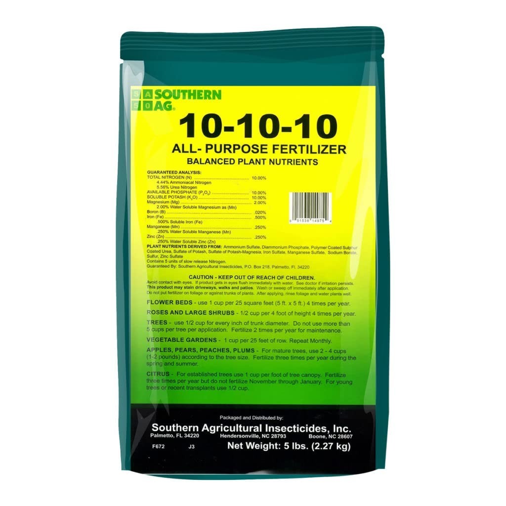 All-Purpose Granular Fertilizer 10-10-10 for Plants, 5 LB – Boost Growth & Yield