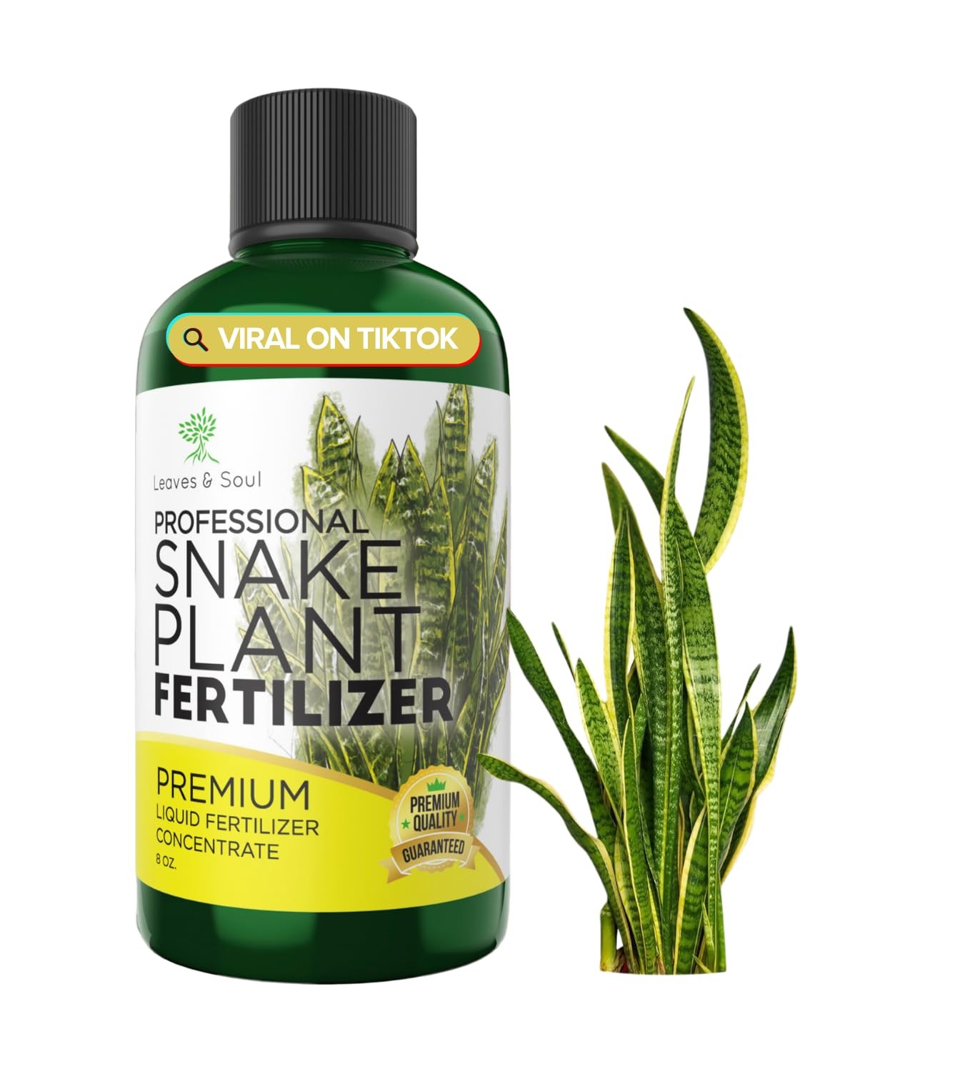 Professional Liquid Snake Plant Fertilizer 3-1-2 Concentrate 8 oz, Premium Sn…