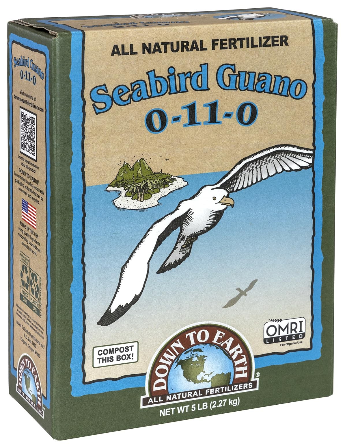 Down to Earth Organic Island Phosphate Fertilizer 0-11-0, 5lb