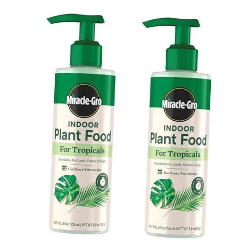 Miracle-Gro Indoor Plant Food for Tropicals, 8 fl. oz. (2-Pack) | Liquid Plant