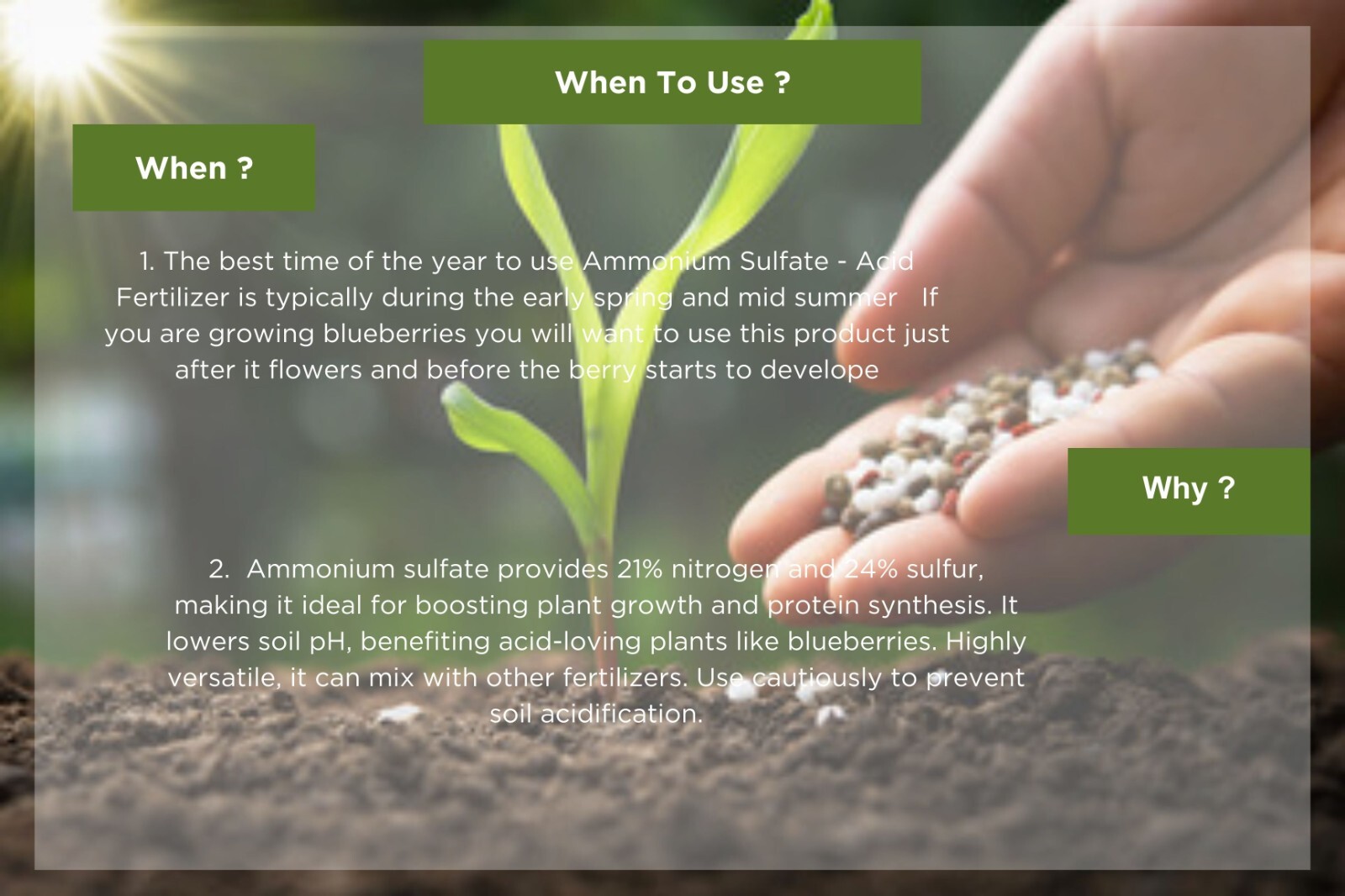 Ammonium Sulfate – Acid Fertilizer by Old Cobblers Farm