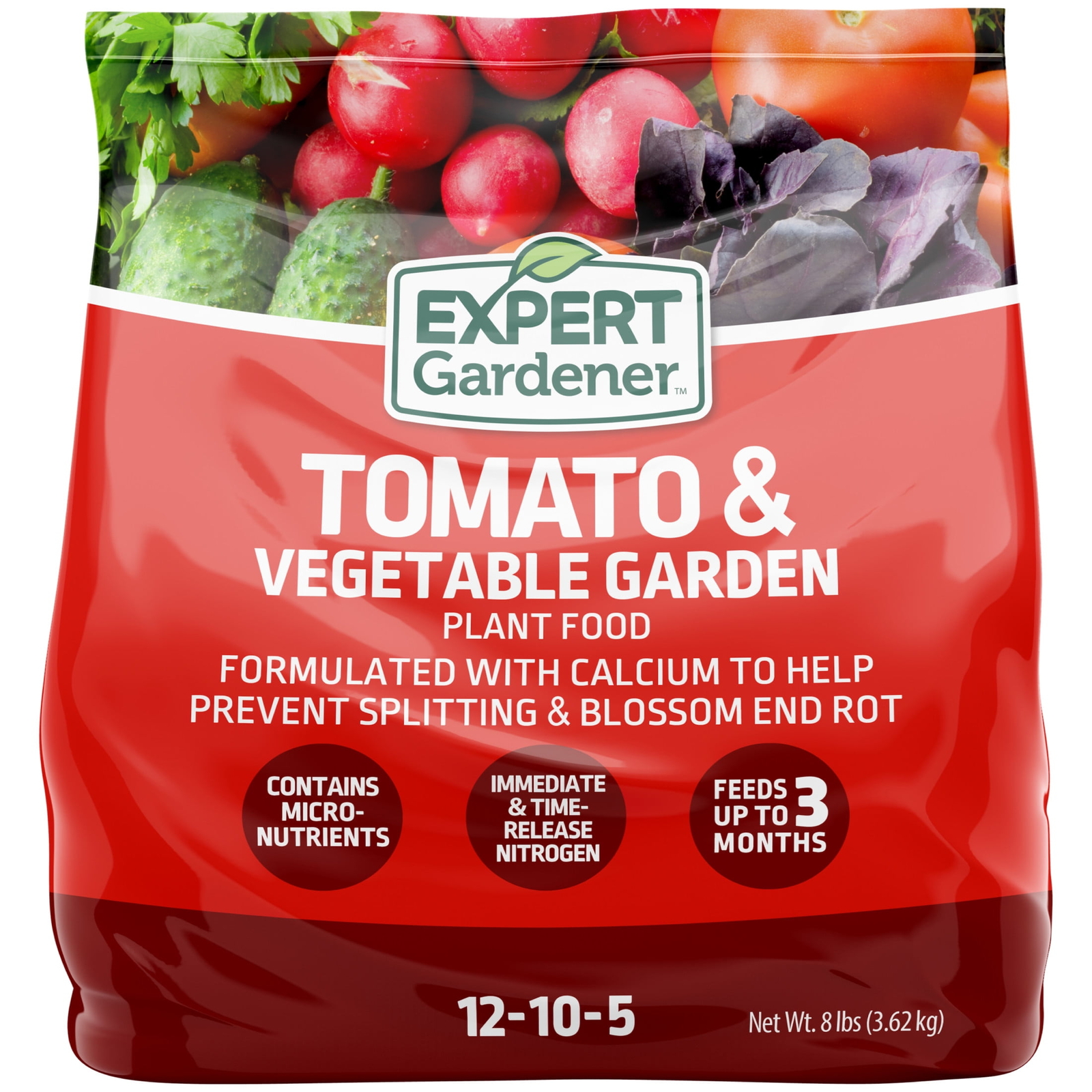 omato & Vegetable Garden Plant Food Fertilizer, 12-10-5 Fertilizer, 8 lb.