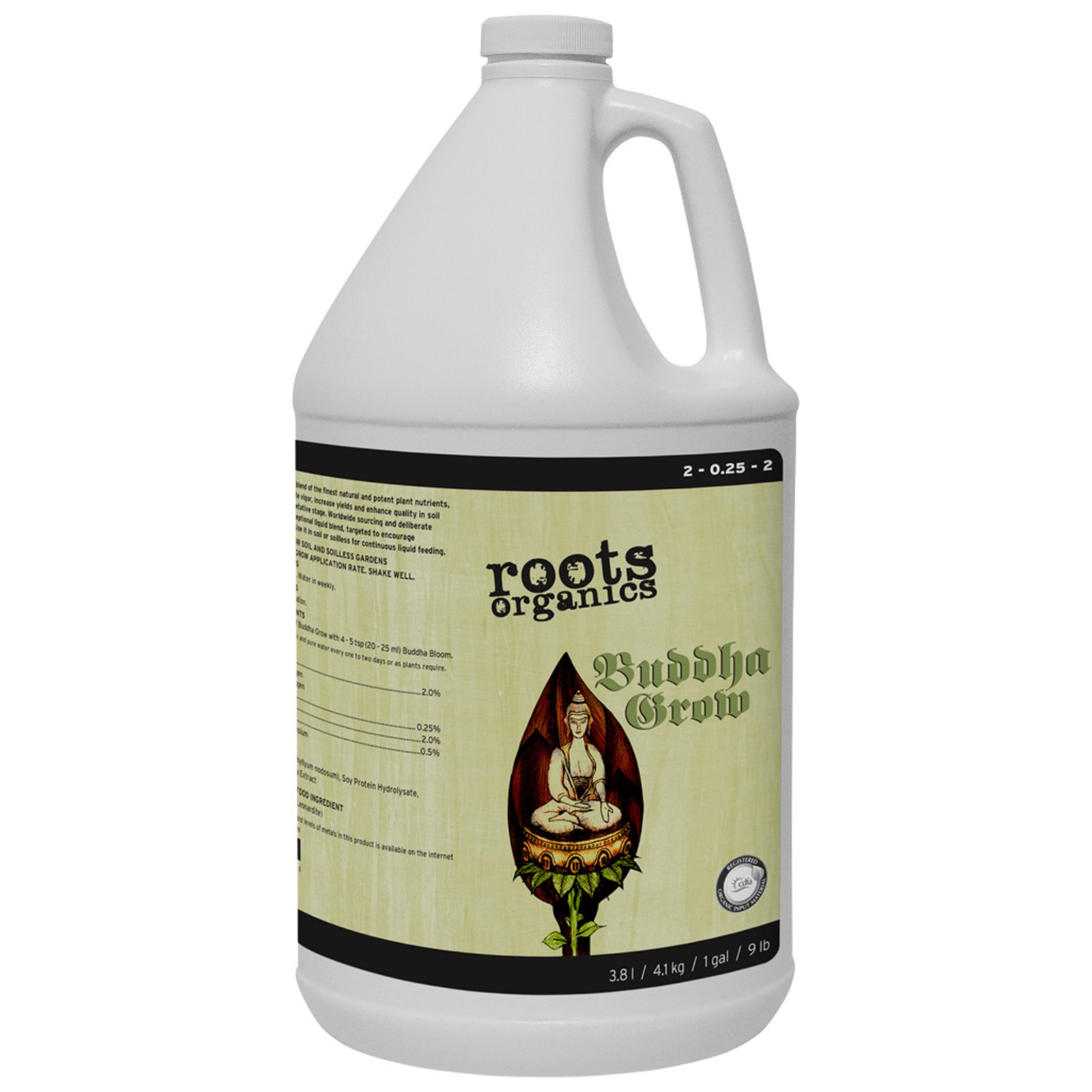 Roots Organics ROBGG Buddha Grow Nutrient Fertilizer for Potting Soil, 1 Gallon