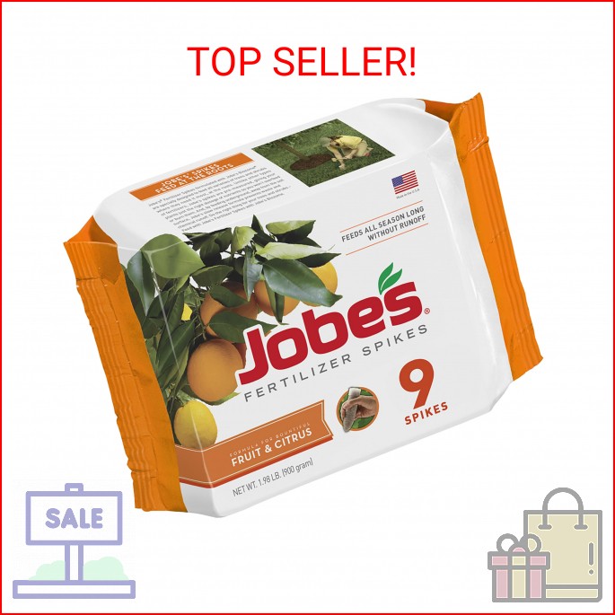 Jobe’s Garden Fertilizer Spikes, Easy Plant Care Slow Release Fertilizer for Fru