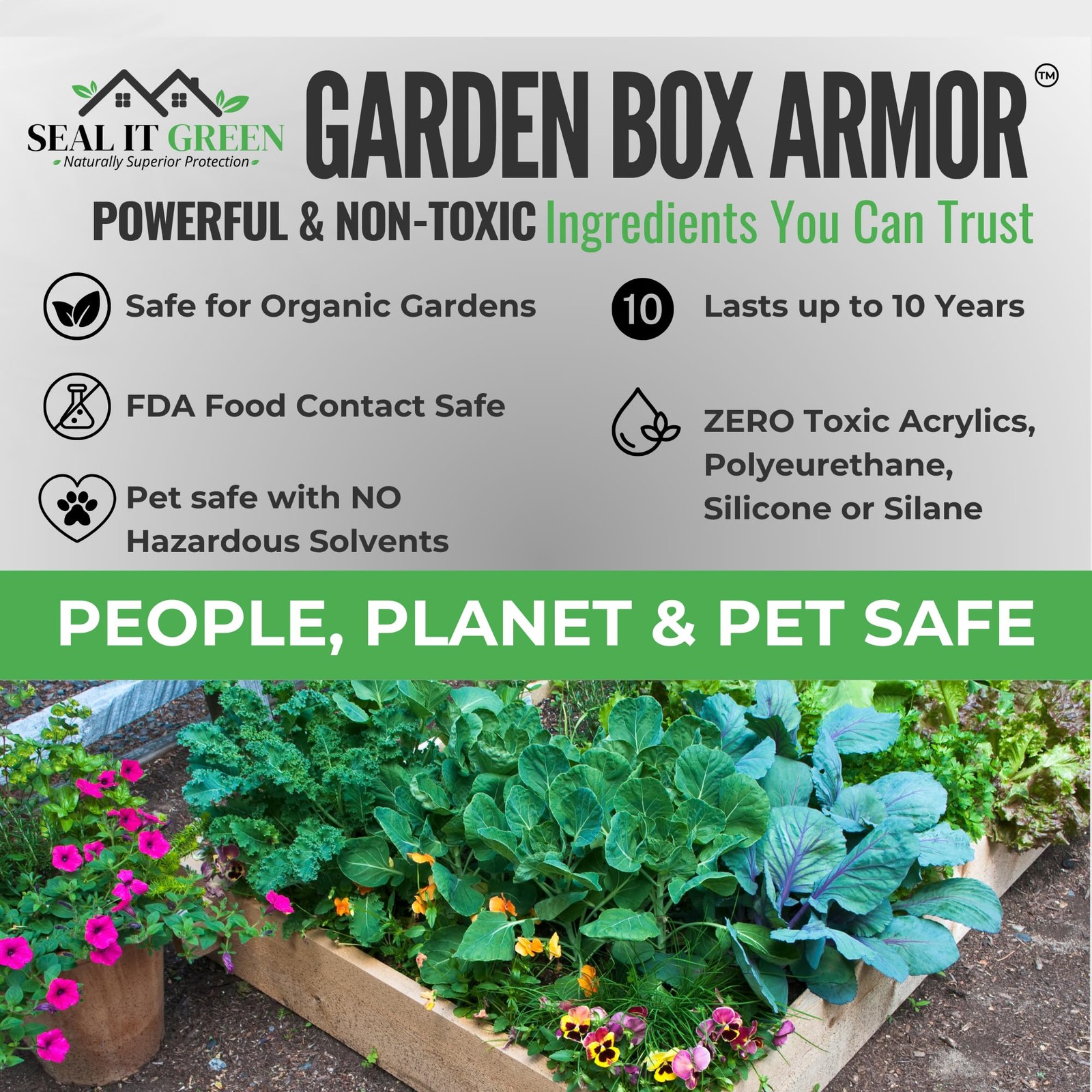 Garden Box Sealer | FDA Food Contact Safe Plant-Based Wood Sealant for Raised…